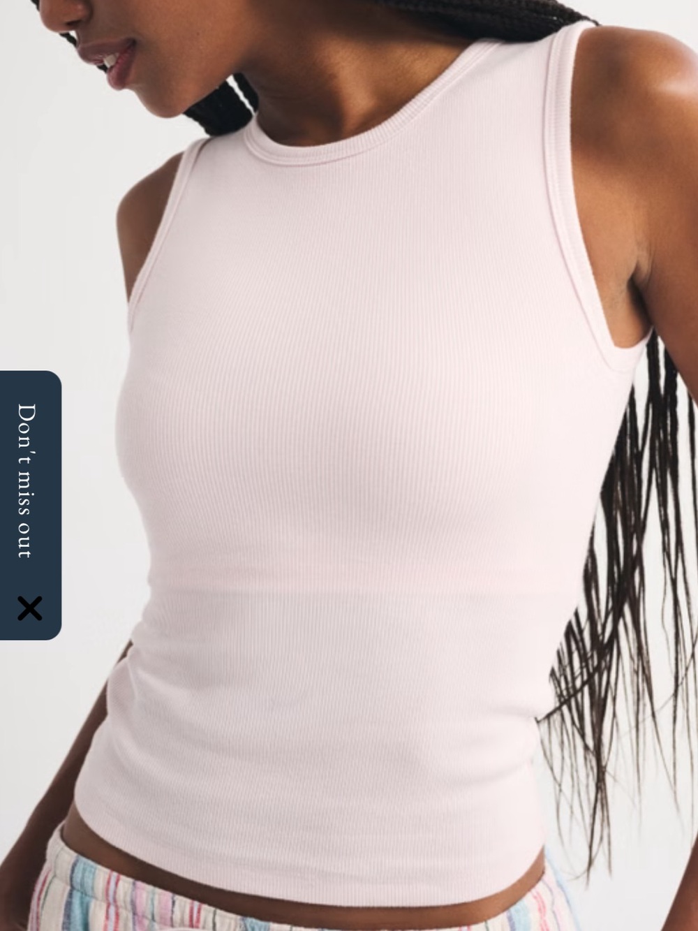 Women’s Bra-Free Rib High-Neck Tank - Picture 5 of 7